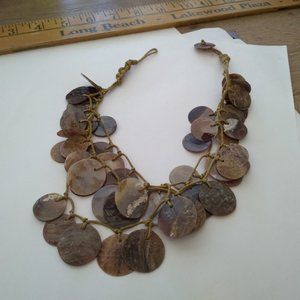 Bohemian necklace stunning selection of glass beads Wonderful plumb rounds